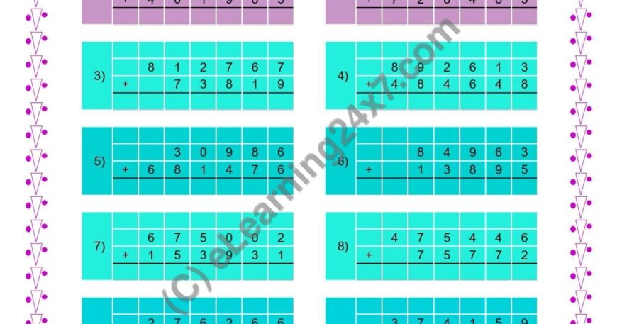 Addition of Two 6 Digits Numbers with Carry
