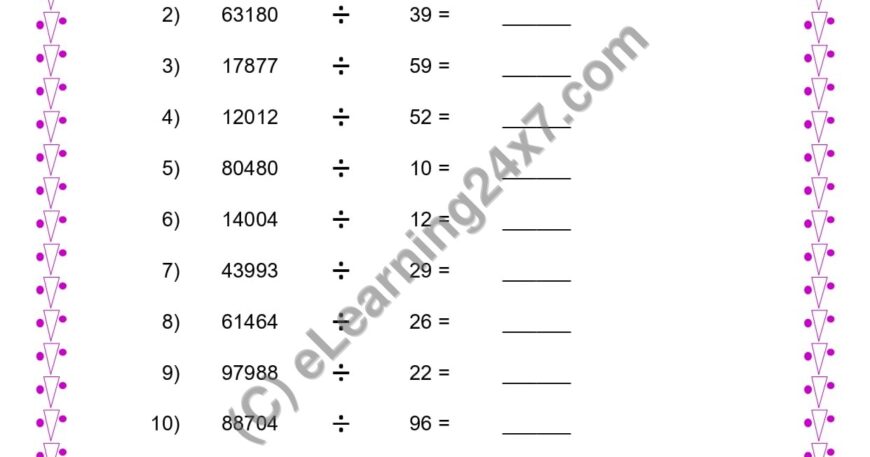 Division of 5-Digits Number