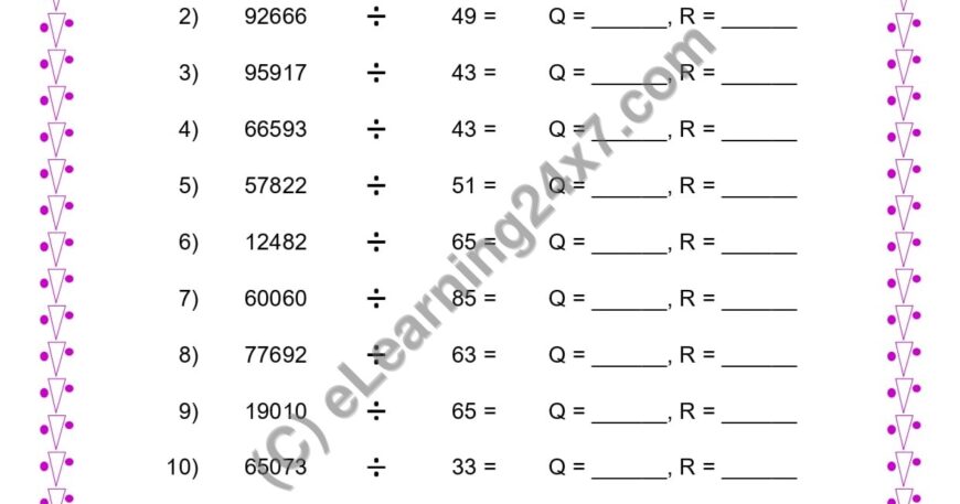 Division of 5-Digits Number With Remainder