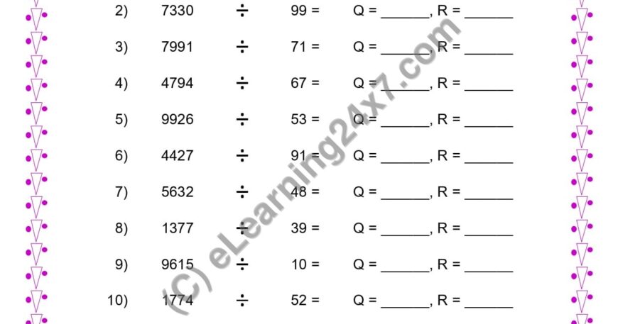 Division of 4-Digits Number With Remainder