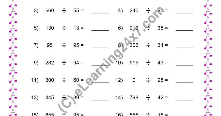 Division of 3-Digits Number