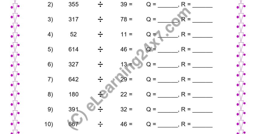 Division of 3-Digits Number With Remainder