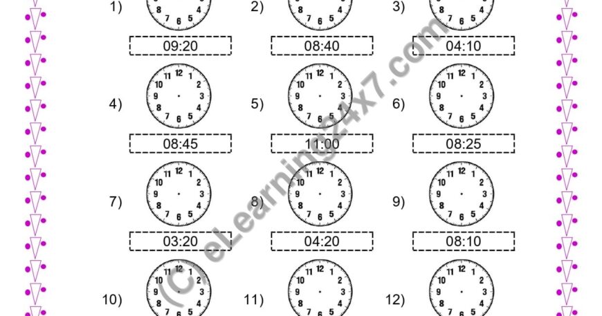 Draw Time On Clock