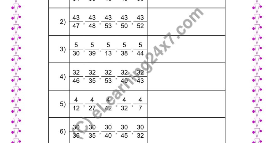 Fractions in Ascending Order