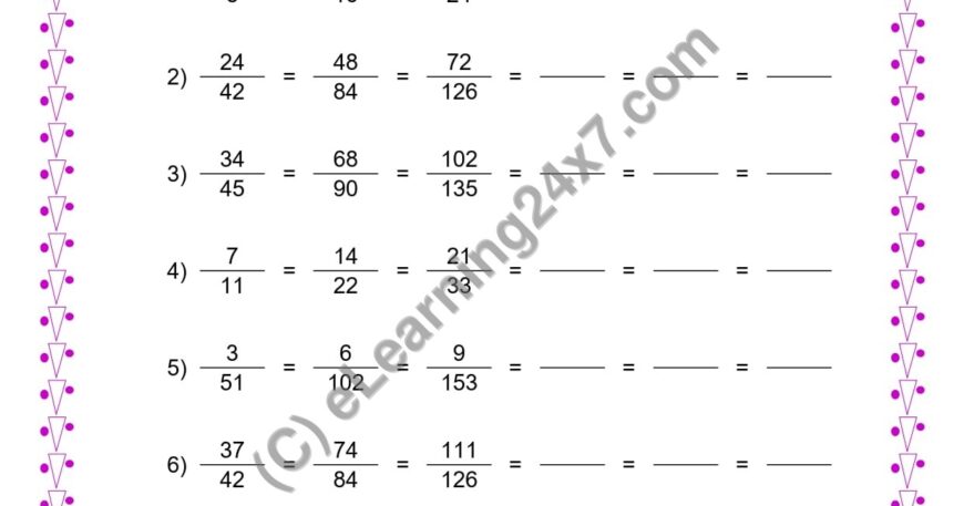 Write Next Three Equivalent Fraction