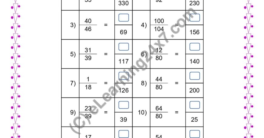 Write Missing Numerator