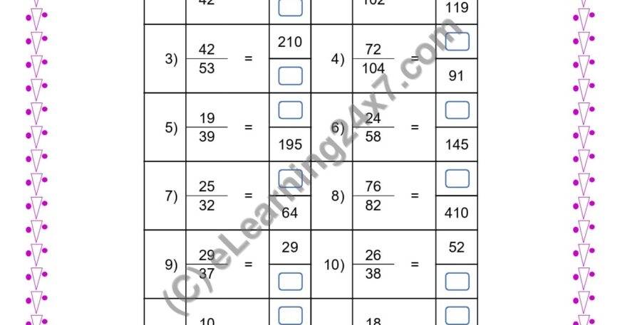 Write Missing Denominator Or Numerator