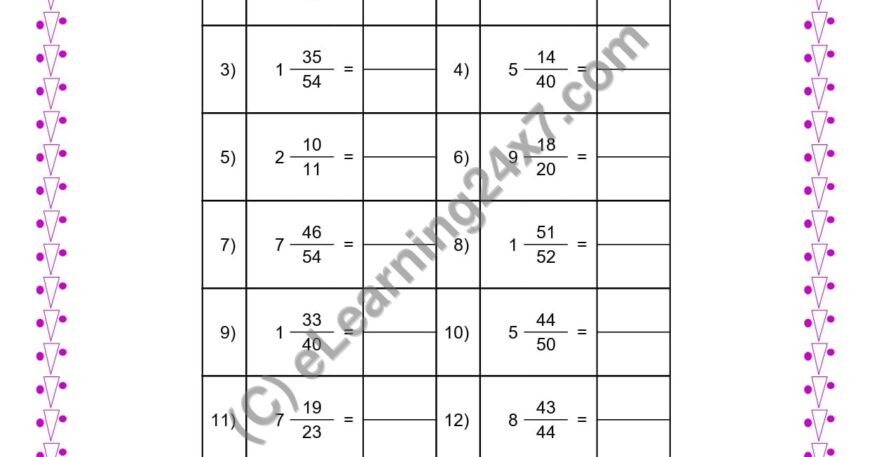 Convert To Improper Fraction
