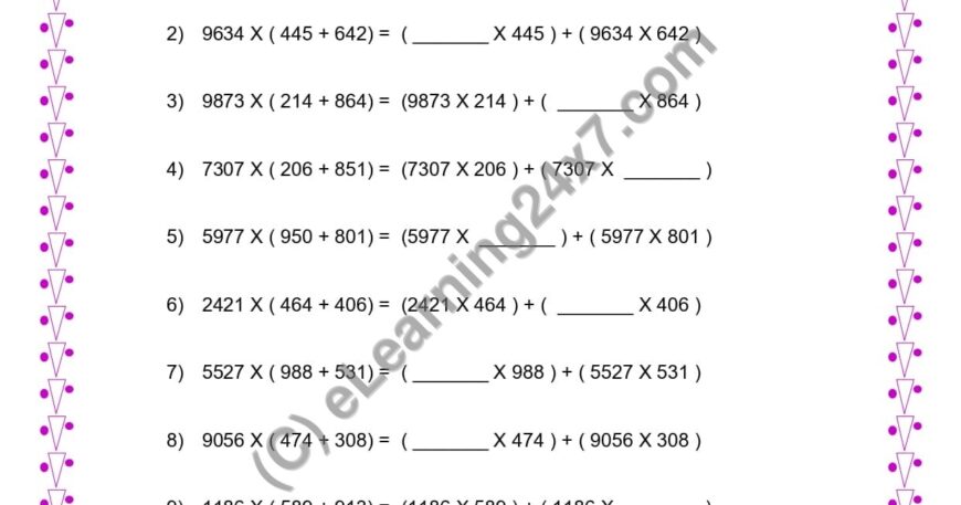 Distribution Property of Multiplication