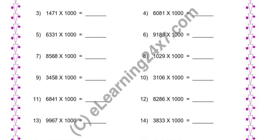 Multiplication by 1000