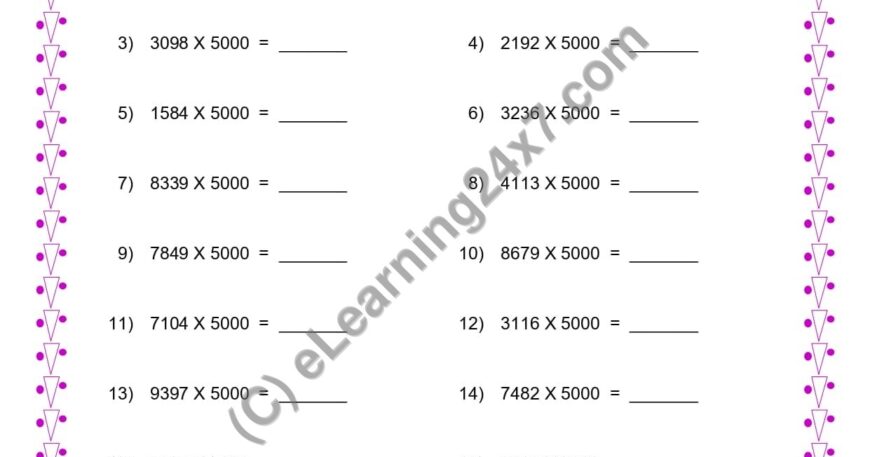 Multiplication by 5000