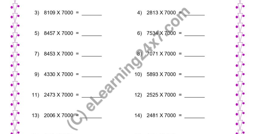 Multiplication by 7000