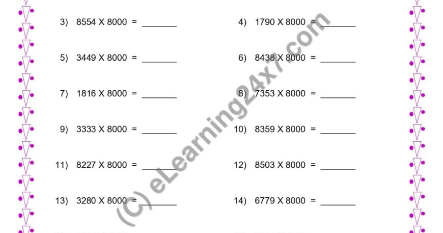 Multiplication by 8000