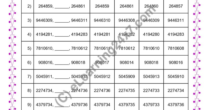 Get In-Between Number MCQ