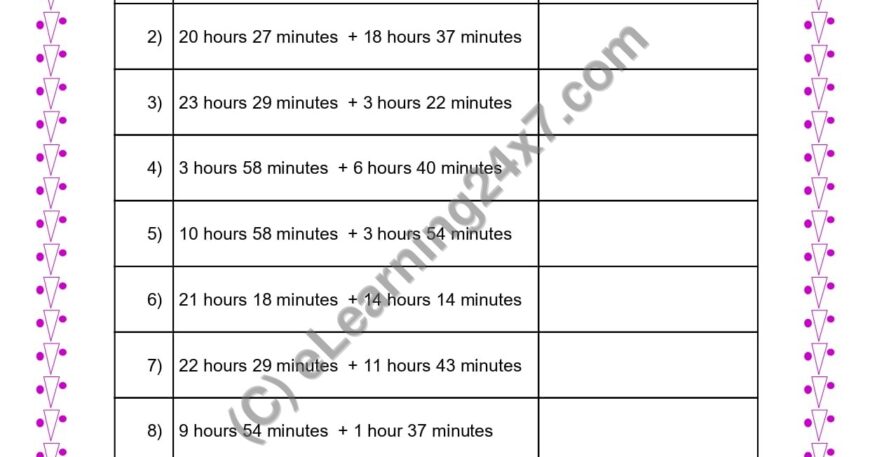 Add Time in Hours & Minutes With Carry
