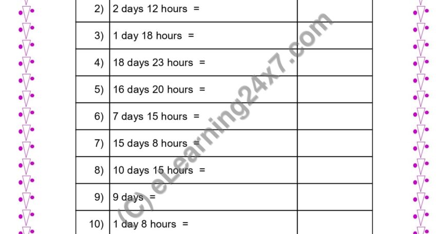 Convert Time From Days To Hours