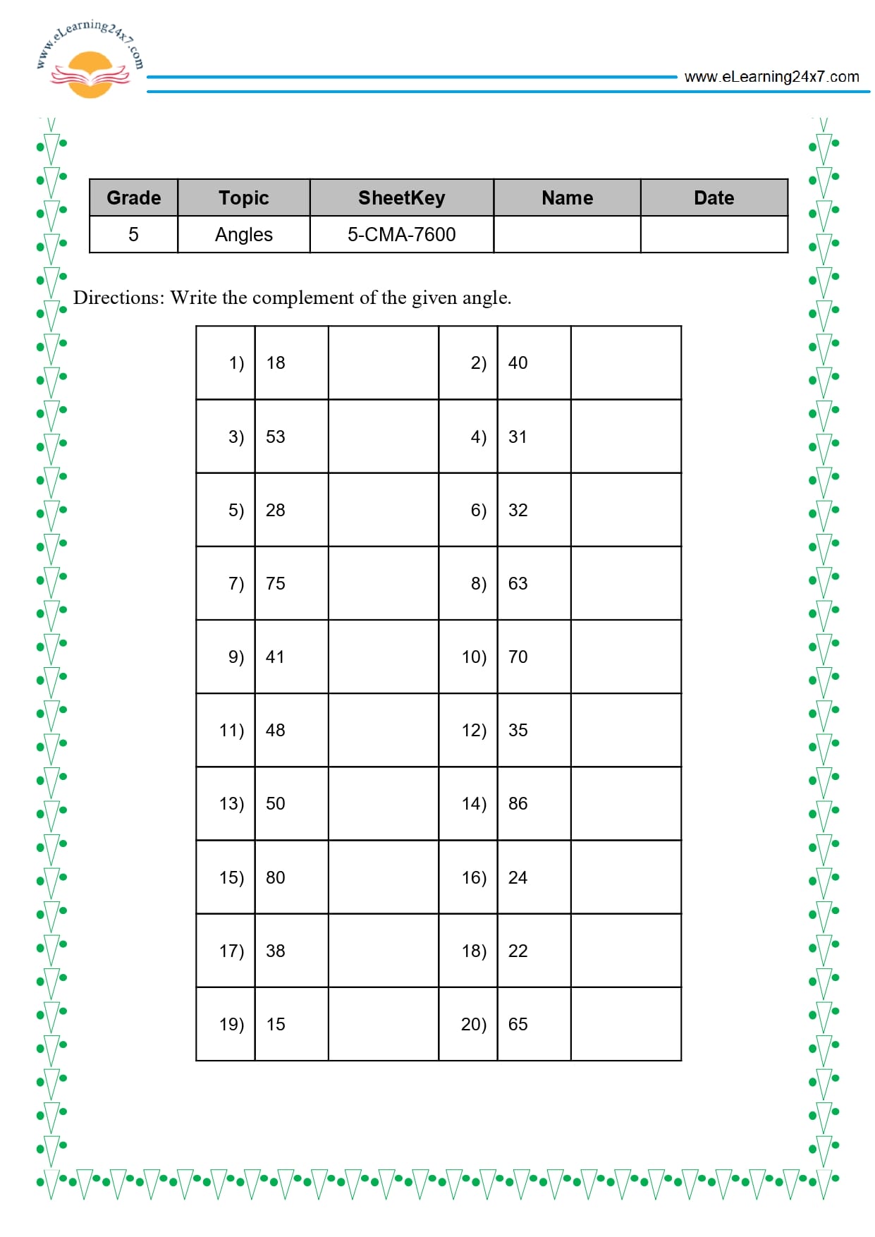 Grade 5 Geometry