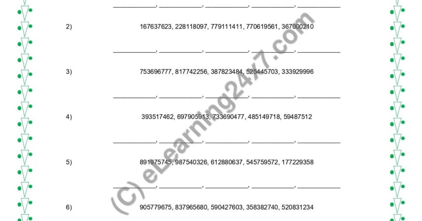 Arrange Numbers In Ascending Order