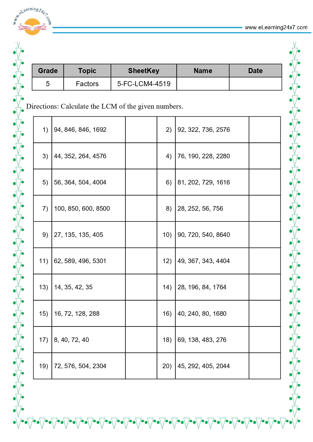 Grade 5 factors