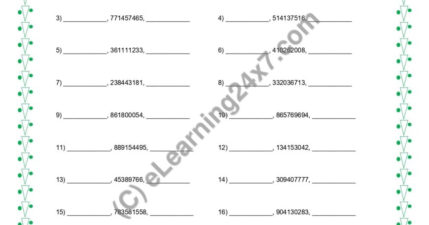 Predecessor And Successor Numbers