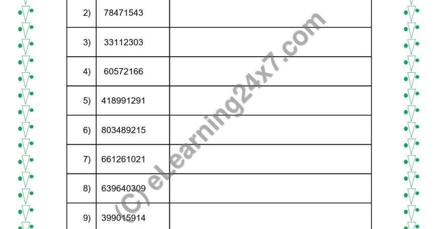 Write The Number Name (INTL) Worksheets