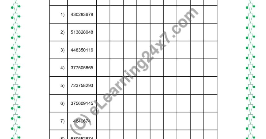 Identify Place Value (IND) Of Numbers