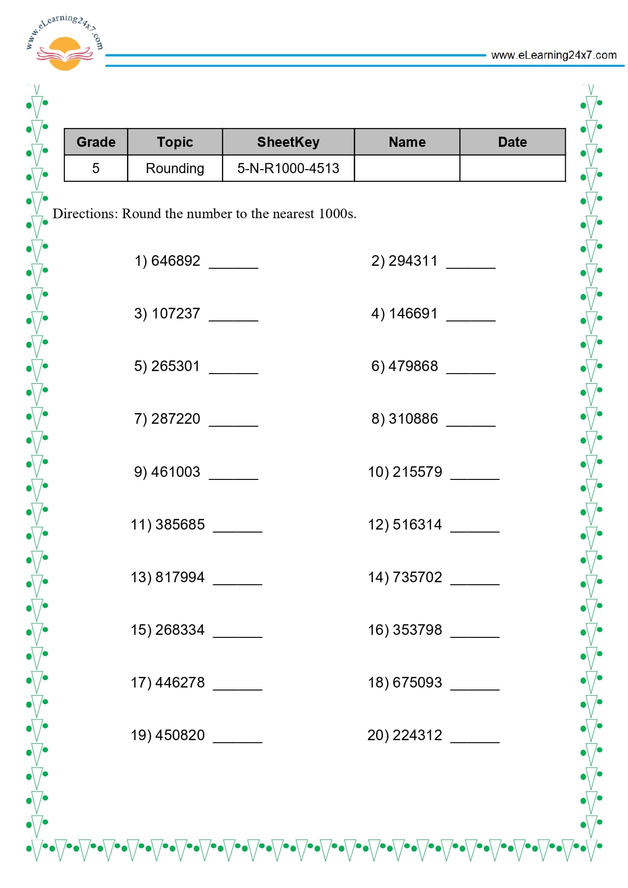 Grade 5 Rounding