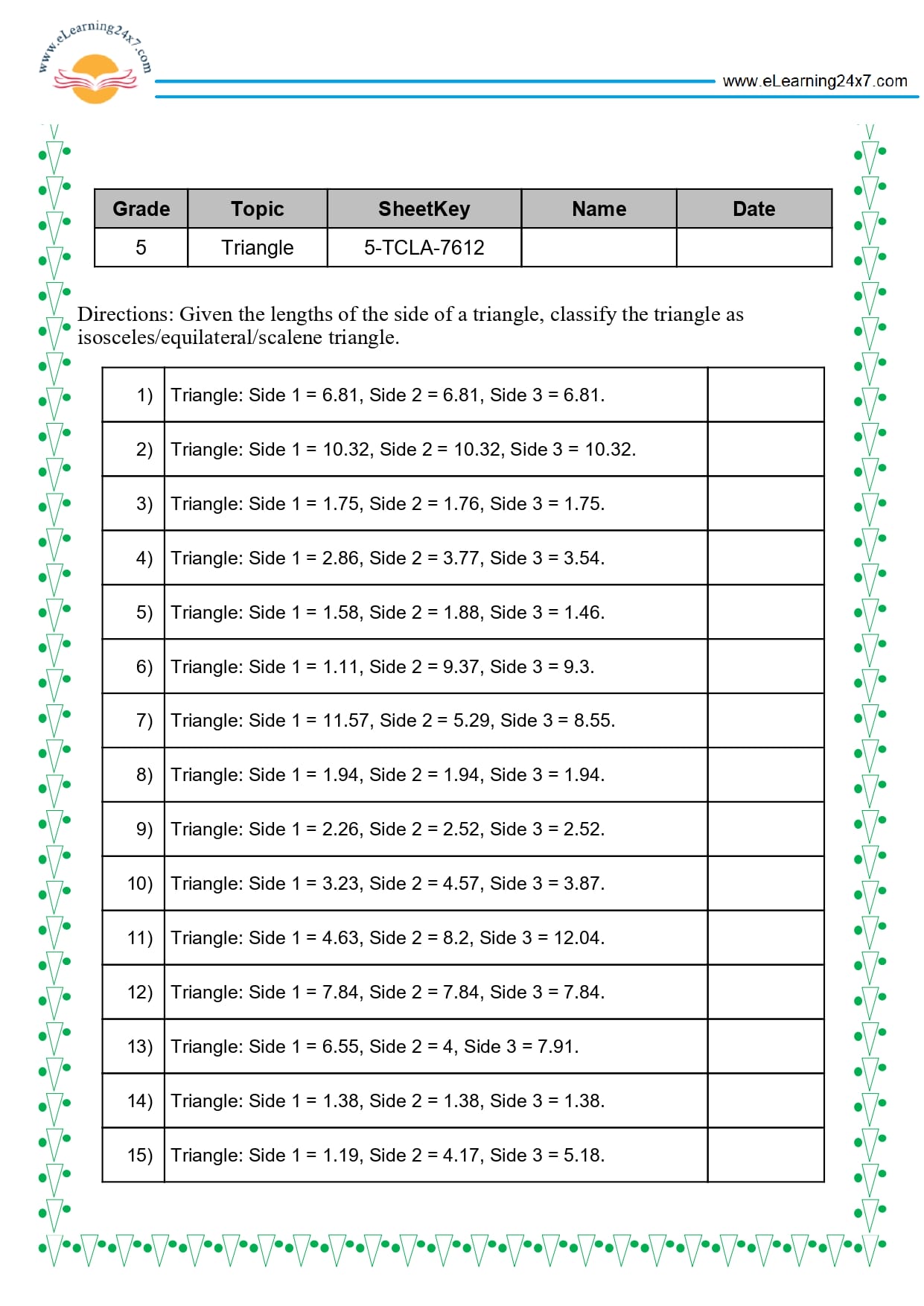Grade 5 Geometry