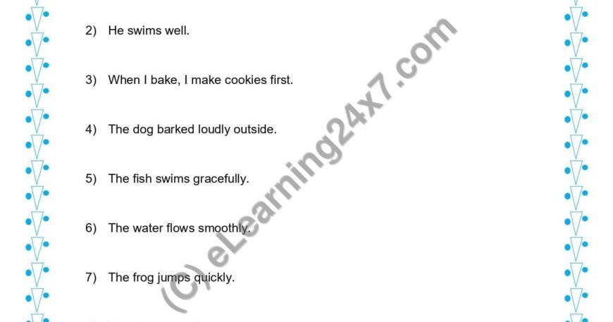 Grade 1, English, Adverbs - Underline Adverbs, printable PDF, instant download