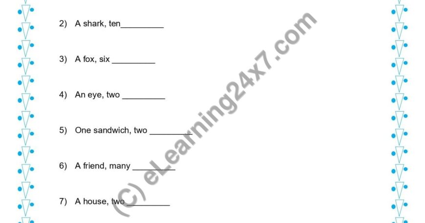 Grade 1, English, Singular Plural - Write Plural Word, printable PDF, instant download