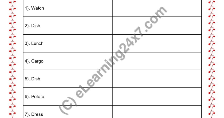 Grade 2, English, Singular Plural - Add '-es' To Convert To Plural, printable PDF, instant download
