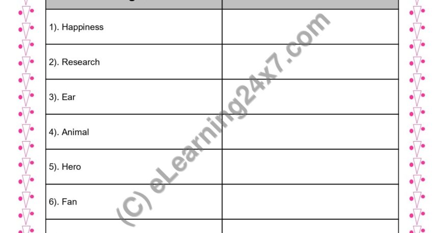 Grade 3, English, Singular Plural - Write Plural Word, printable PDF, instant download