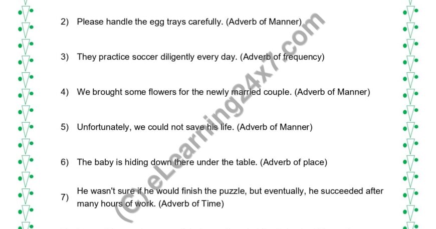 Grade 5, English, Adverbs - Underline Adverbs, printable PDF, instant download