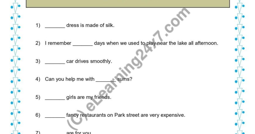 Grade 1, English, Pronoun - Fill The Blanks - That, Those, printable PDF, instant download
