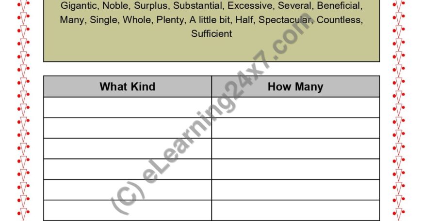 Grade 2, English, Adjectives - Separate Adjectives, printable PDF, instant download