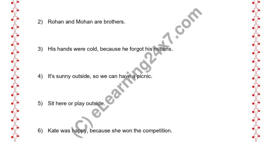Grade 2, English, Conjunction - Circle Conjunctions, printable PDF, instant download