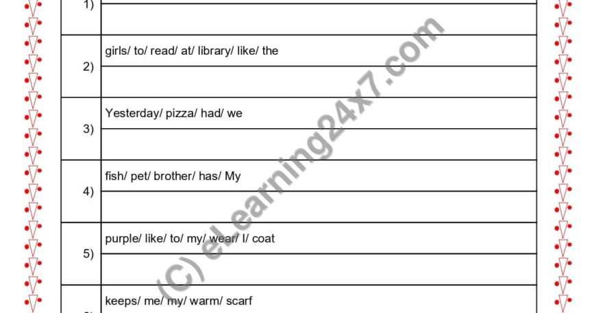 Grade 2, English, Sentences - Make Meaningful Sentences, printable PDF, instant download