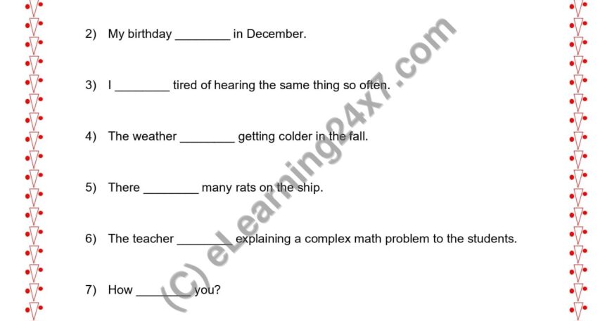 Grade 2, English, Verbs - Fill Blanks With Is, Am, Are Verbs, printable PDF, instant download