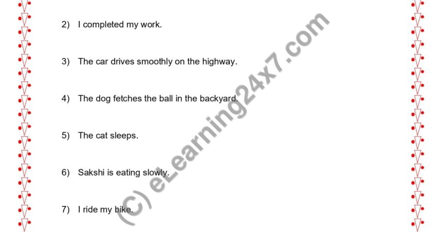 Grade 2, English, Verbs - Underline Action Verbs, printable PDF, instant download