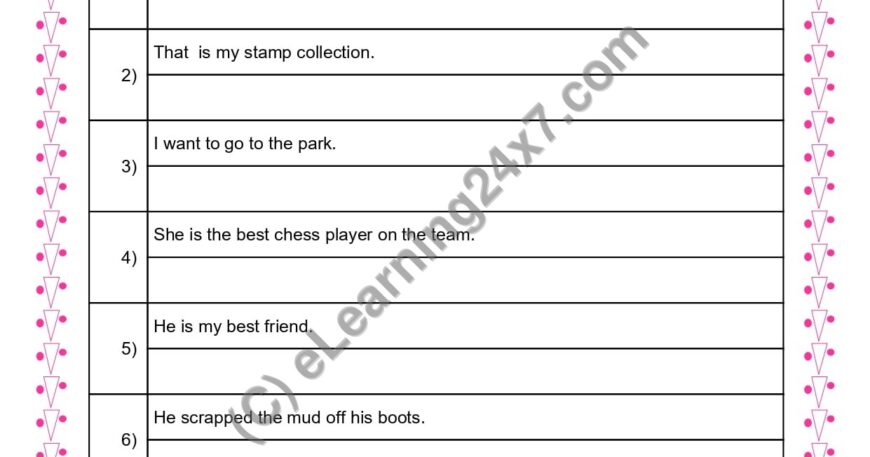 Grade 3, English, Pronoun - Rewrite Sentences Using Plural Pronoun, printable PDF, instant download