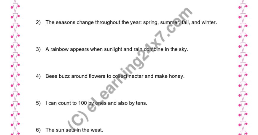 Grade 3, English, Sentences - Identify Subject, printable PDF, instant download