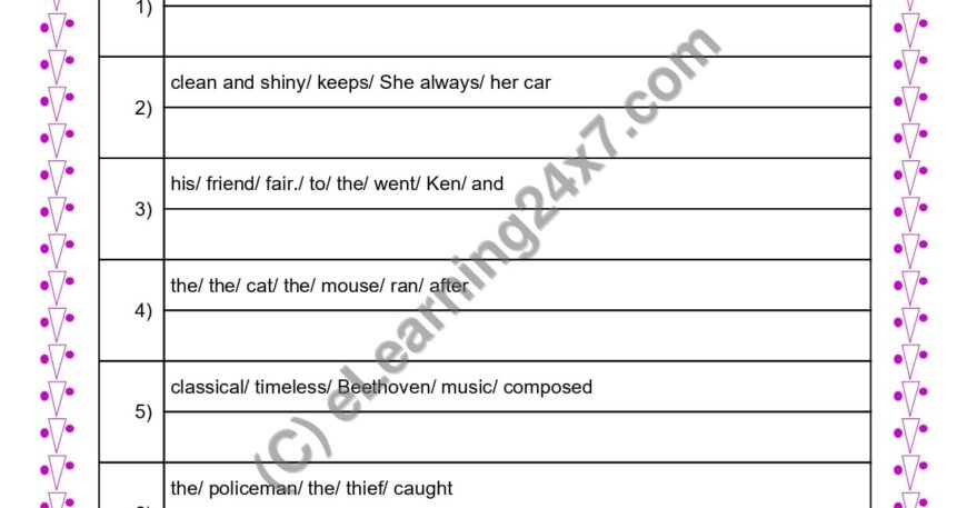 Grade 4, English, Sentences - Make Meaningful Sentences, printable PDF, instant download