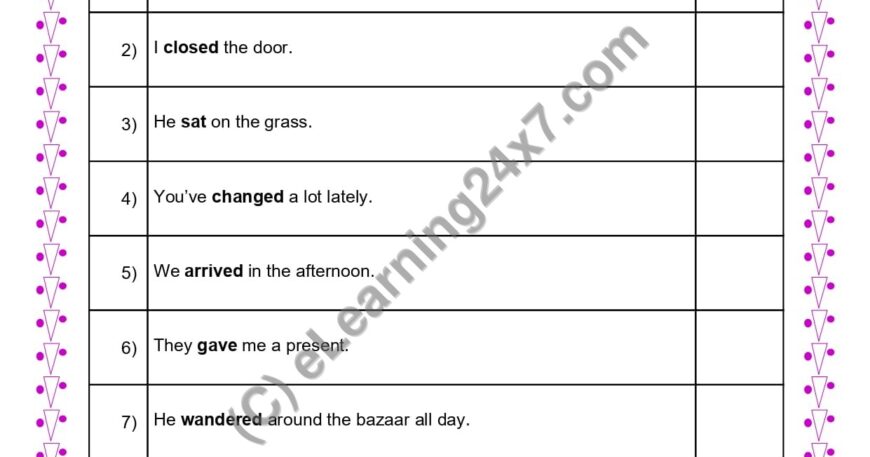 Grade 4, English, Verbs - Identify Transitive and Intransitive Verbs, printable PDF, instant download