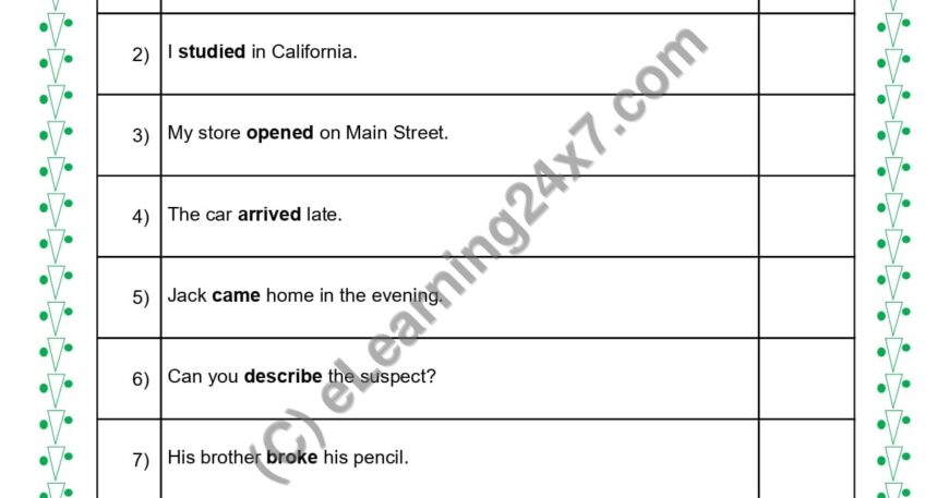 Grade 5, English, Verbs - Identify Transitive and Intransitive Verbs, printable PDF, instant download