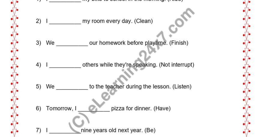 Grade 2, English, Tenses - Shall Or Shall Not Fill The Blanks, printable PDF, instant download