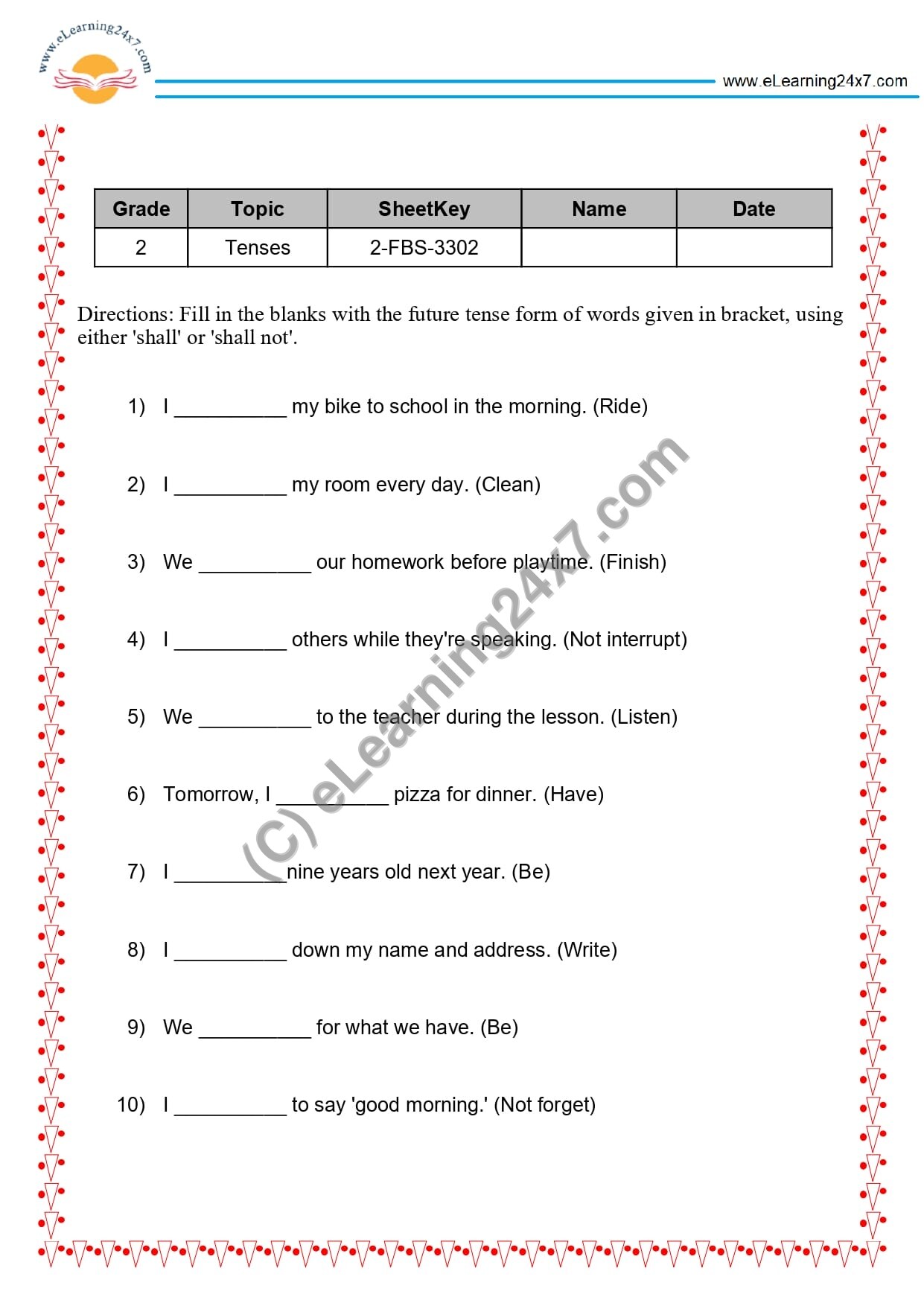 Shall Or Shall Not Fill The Blanks
