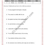 Underline Past Tense