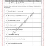 Underline Tense And Write Form