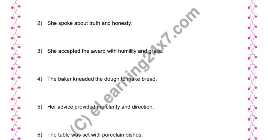 Grade 3, English, Noun - Identify Material Noun & Abstract Noun, printable PDF, instant download