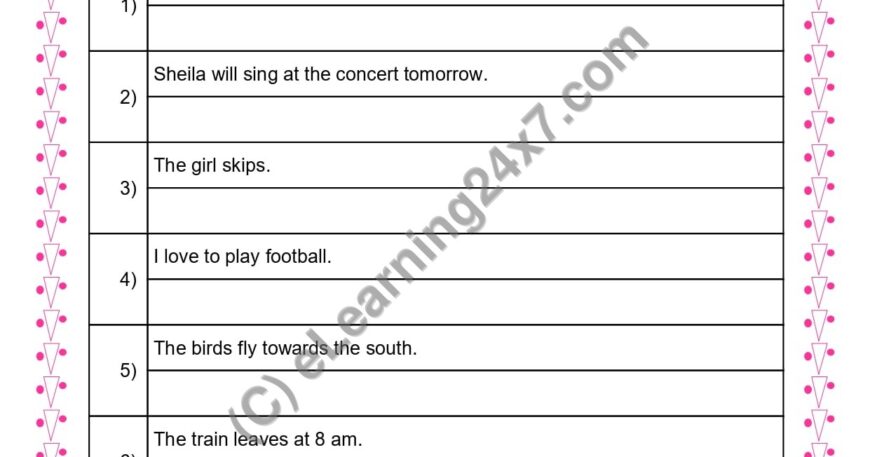 Grade 3, English, Tenses - Convert Sentences To Negative, printable PDF, instant download